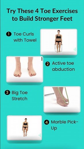Here are 4 simple toe exercises that will strengthen your feet.