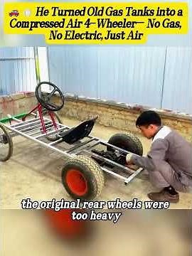 DIY Compressed Air Vehicle Build 🔧💨#diy #compressedair #scienceproject #Invention #foryou #techdiy