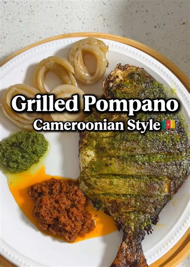 Pompano Fish Recipe: Grilled Pompano in Air Fryer with Cameroonian Sauces