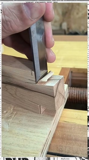 Mastering Jointing with Chisels for Perfect Results 🚀#shorts #wood #woodworking