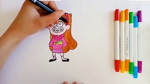 Drawings with Mabel Gravity Falls - Coloring Pages for Kid
