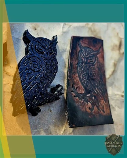 Owl Stamp and Sculpture – Artisan Embossing Tool for Leather, Clay and Wax