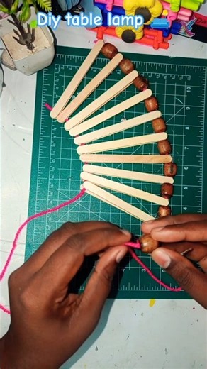 Table Lamp Making || Amazing Night Light From Icecream Sticks|| #shorts #youtubeshorts #light #diy