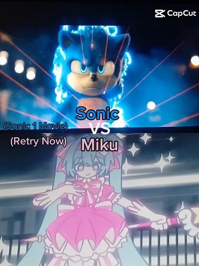 Sonic vs Miku #paramount #vocaloid #retrynow #sonicthehedgehogmovie #hatsunemiku