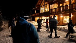 Looking for a unique way to elevate your après-ski evenings at Mount Washington? Look no further! Join us for an enchanting Snowshoe Fondue experience at Raven Lodge. Every Saturday night, embark on a guided snowshoe adventure through the picturesque Strathcona Provincial Park, capped off with a delightful three-course fondue dinner. You'll get a 1-hour tour, delicious dinner, snowshoe pass, and rental with your ticket. This adventure is perfect for experiencing the magic of winter under the sta