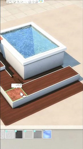 The Sims 4 Pool Ideas with platform #sims4platform #sims4ideas #sims4pool
