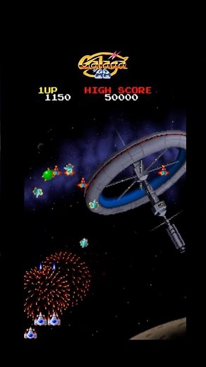 Galaga '88 – 01 Classic Arcade Gameplay#shorts