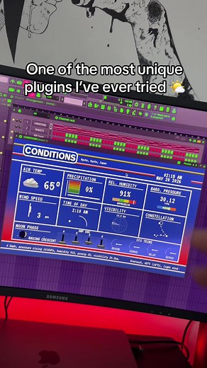 This plugin generates sound based on the weather of any city 🌤️ #producertok #vstplugins #flgang🎹 #sounddesign
