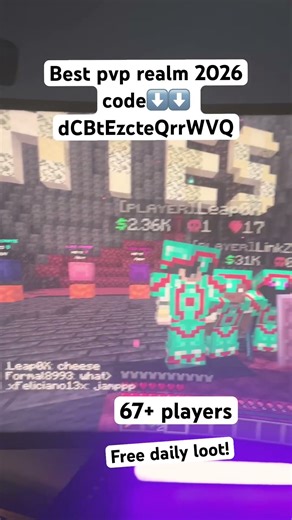 Best pvp realm 2026 ! #trending #minecraft #bedrock #java