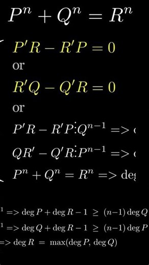 Last Fermat's theorem in 1 minute #maths #science #mathematics
