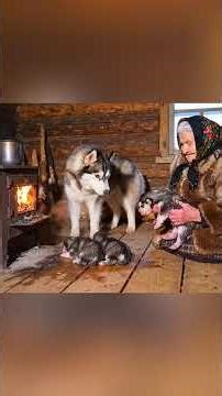 ❄️ -71°C Siberia 🌲 | 92-Year-Old Widow Rescues a Husky Pup 🐺#snow #icedogs #survival#wildlife#wolves