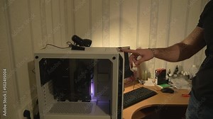 After assembling the system unit, computer case, the guy cannot start the system