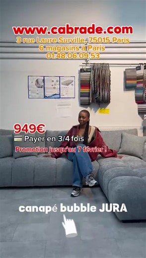 Canapé de rêve Jura à 949€ - Soldes incroyables