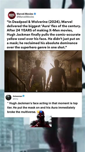 Hugh Jackman Waited 24 Years For This Exact Frame #marvel #wolverine #deadpool #shorts