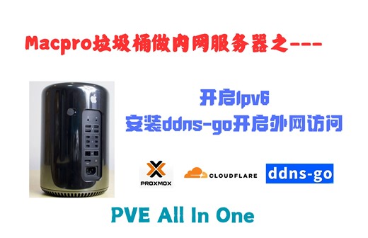 PVE开启ipv6，并安装ddns-go,开启外网访问----Macpro企业内网服务器安装PVE折腾系列之2