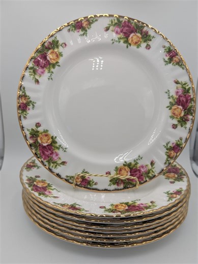 Royal Albert Old Country Roses Dinner Plates - Set of 8 - Classic Floral English Dinnerware - Etsy