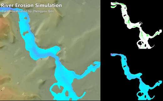 Casear-LisFlood河道侵蚀模拟 (动态景观)