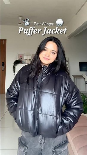 Super cozy black puffer jacket 🧥 🏂🧣🧤🧦 #pufferjacket #jacket #blackjacket
