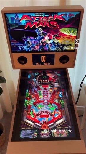 32” 180hz virtual pinball machine build by @HashiArcade #diy #retrogaming #arcade #pinball