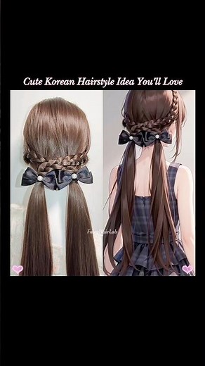 Cute Korean Hairstyle Idea You'll Love 💖 Tutorial 💐 Fairy Hair Lab 🍁