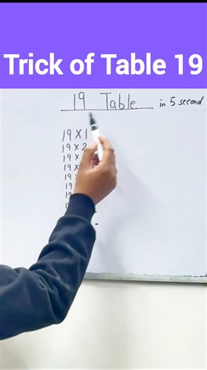 Short Trick of Table 19