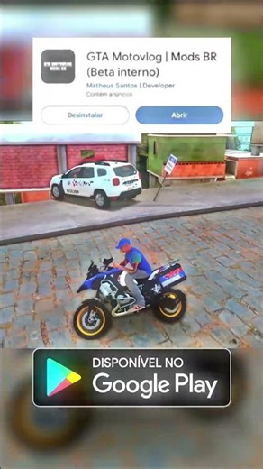 GTA Motovlog Mods BR #jogos #moto #grau #fuga #gta #gtamotovlog #android #fuga #viral #shorts #fy