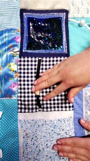 Handmade Fidget Blanket With Various Textures