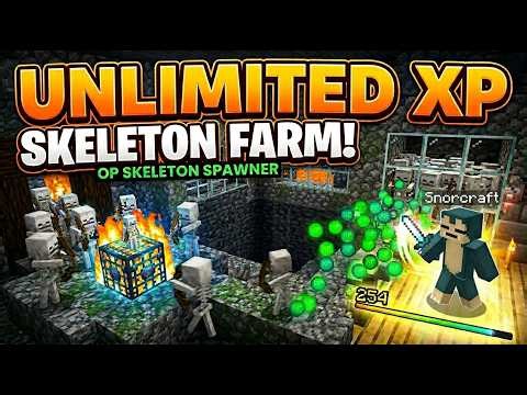 🔥 EASY Skeleton Spawner XP Farm – Fast XP in Minecraft! 🔥