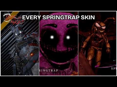 USING EVERY SPRINGTRAP SKIN | Roblox Bite By Night