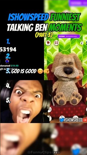 IShowSpeed FUNNIEST Talking Ben Moments 😭🐶💀 (Part 3) #shorts #ishowspeed #talkingben #speed