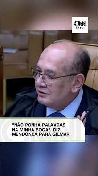 "Não ponha palavras na minha boca", diz Mendonça para Gilmar