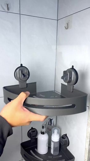 🌟 Your No-Drill Bathroom Organization Hero!🚿 Triangle Shower Caddy — Holds 40 lbs, Saves Space ✅ Zero Damage, Tool-Free Installation 🛠️ Forget drilling! Our powerful suction cups mount in seconds without damaging your tiles. Easy to move, leaves no trace. ✅ Incredibly Strong — Holds 40 lbs 💪 Engineered for heavy loads. Confidently store large shampoo bottles and all your essentials without worrying about falling. ✅ Smart Corner-Saving Triangle Design 📐 Fits perfectly into any 90° corner, tr