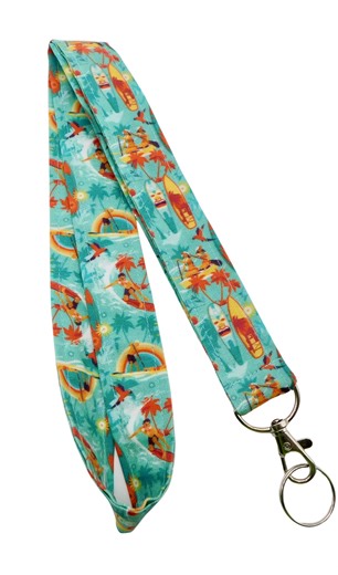 Tropical Surfboard Lanyard Teacher Keychain for ID Badges With MRI Safe and Breakaway Option - Etsy