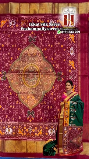 EXCLUSIVE COLLECTION POCHAMPALLY DOUBLE IKKATH PATTU SAREE'S MY OWN WEAVER'S BOOKINGS 📞8121333269 #saressadesigns #ikatlove #duppattasofindia | Pochampally ikkath sarees