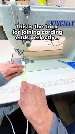 It’s called cording…a.k.a. piping…a.k.a. welt…here’s a low bulk way to finish the ends of piping with an inconspicuous seam: -After sewing the cording, sew it onto your cushion or pillow panel, leaving a few inches un-sewn at each end. -Trim one end of the cording so that it overlaps the other end by the width of the cording strip. (The standard width of upholstery cording strip is cut out at 1.5”, so I cut the cording off exactly 1.5” past the other end of the cording) -Open the ends of the cor