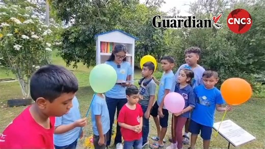 McKenzie-Reese Mahabir, a Form Five Student of Naparima Girls High School, opens ‘Tales and Trails Little Library’ in Palmiste Park on Sunday, to celebrate World Literacy Day. Tales and Trails Little Library provides a space where children can enjoy reading a book at the park and return it. [Video by RISHI RAGOONATH] | T&T Guardian