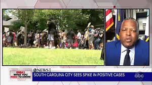 "Testing, contact tracing and supported isolation," Columbia, South Carolina Mayor Steve Benjamin says, about how the city is responding to a spike in positive COVID-19 cases. https://abcn.ws/2YzkNyI | ABC News Live