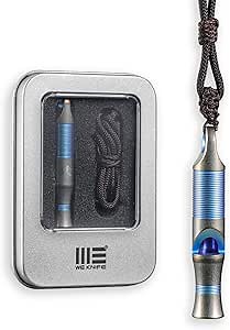 WeKnife Emergency Whistle Survival Loud, Titanium Outdoor Safety Whistle Survival Shrill Loud Blast with Paracord for Kayak, Life Vest, Jacket, Boating, Fishing,Camping, Hiking, Hunting, Coyote