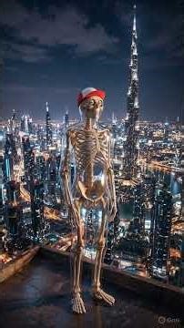 Skeleton Travels the World in One Day 🌍✈️ | 10 Countries in 110 Seconds #WorldTravel #TravelVideo