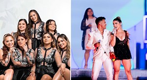 Corazón Serrano enamora al publico con vestidos coquetos en su show de aniversario