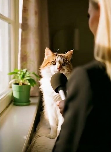 Famous Cat Gives Interview to the Reporter