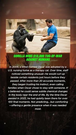 Gorilla Wins $10,000 Tug-of-War Against Humans
