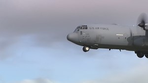 US C-130 tactical plane lands at RAF Fairford