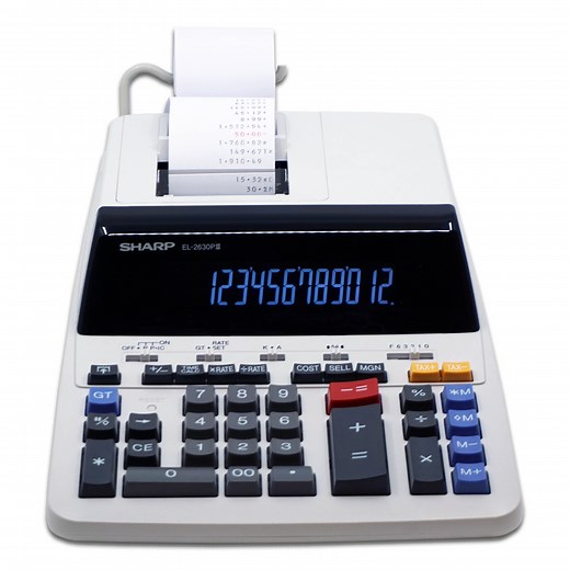 Sharp Calculators EL-2630PIII 12 Digit Commercial Printing Calculator