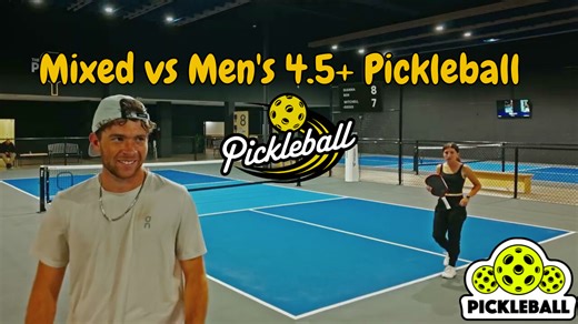When power takes over mixed vs men’s 4.5 plus pickleball