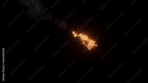 3D Animation on fire ball with a tail from the sky with alpha channel (transparency) in HQ 32bit Apple ProRes. Easy use. Drag and drop in your project with any non-linear editing software like: Adobe