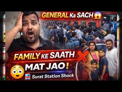 Surat Station Shock 😳 General Coach vs Reserved | Real Experience