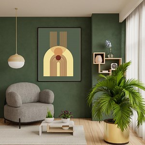 Geometric Line Art Print – Mid-century Modern Earth Tones, Boho Decor - Etsy Canada