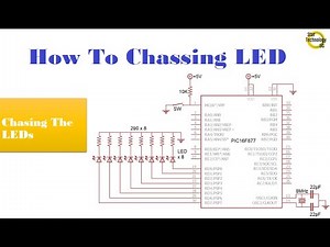 Microcontroller PIC16F877 Video 10 How To Chasing LED Using Mikro C for PIC