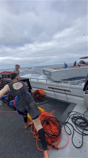 Why Are Fishermen Throwing Fish To Another Ship? #shorts